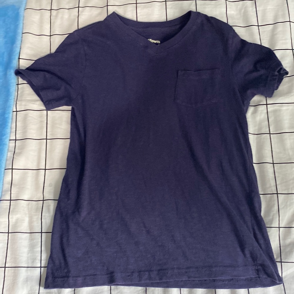 Navy blue t-shirt.